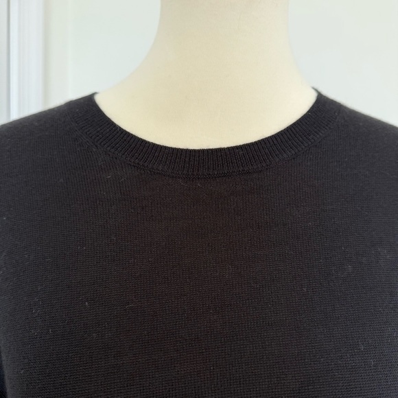 Saks Fifth Avenue Black Wool Sweater Men's XL - Picture 2 of 10